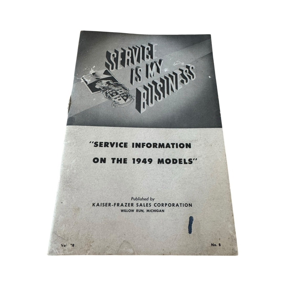 1949 Kaiser Frazer Service Information Manual Vol 48 No 8 Dealer Training Book‎